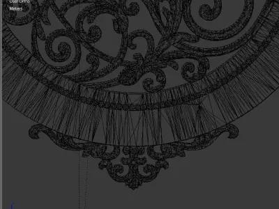 Classic Wall Clock decor ornament v-3D model 01 3D model