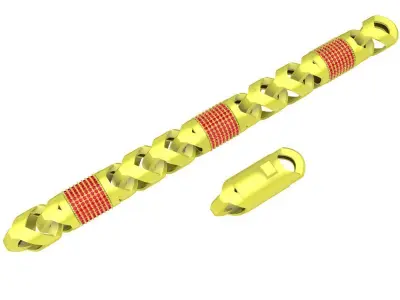 Luxury Modular Chain Bracelet Jewelry 3D Model 4184 3D print model