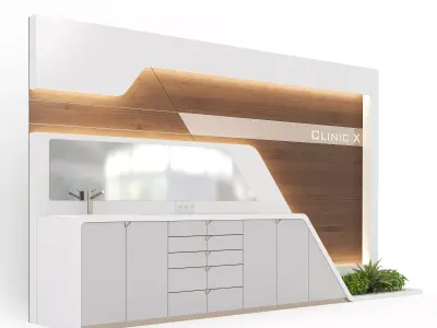 Hiworc Medical Clinic Cabinet Set 4 3D model