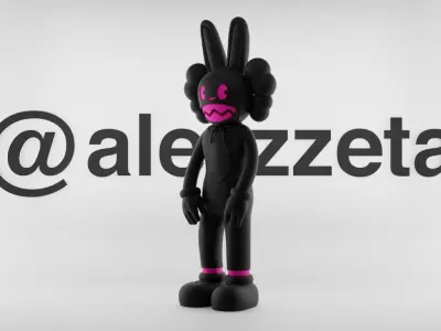 Kaws x Janky Textured Low-poly 3D model