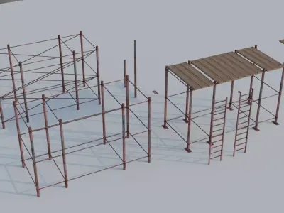 Construction Props Pack 001 Free low-poly 3D model