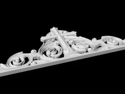 Central decor ornament for furniture 3D model 264