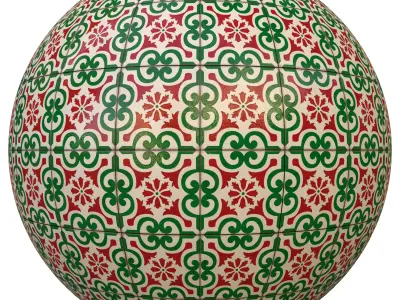 tile patterned 91-seamless-4k-pbr  3D model