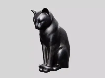 Cat Statuette 3D model