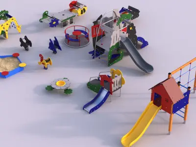 Modern playground 5 3D model
