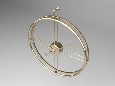 Minimalist Wall Clock 3D model