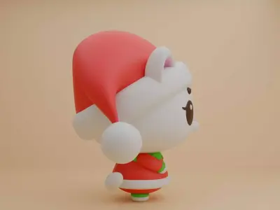 Christmas cat 95 3D print model