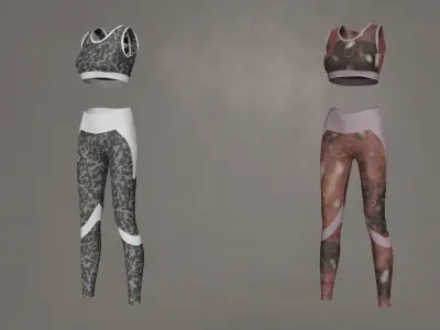 Female Sport Outfit 3D model