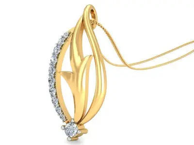 Solitaire Women Pendant 3dm STL OBJ FBX Renders Details 3D print model 60