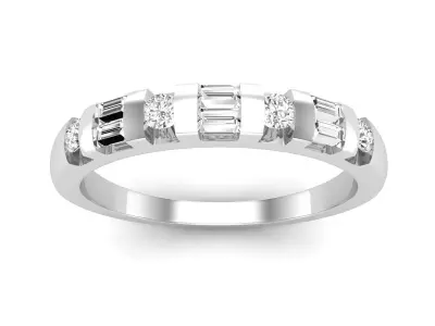 AV 522 Diamond Ladies Anniversary Wedding Band 3D print model