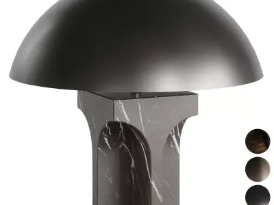 FENDI ROXIE TABLE LAMP MARQUINA BLACK MARBLE Low-poly 3D model