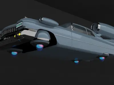 flying classiccar 3D model