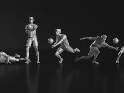 volleyball Man 47 figure Set 01 3D print model