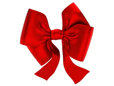 Ribbon Bow realistic 3D model