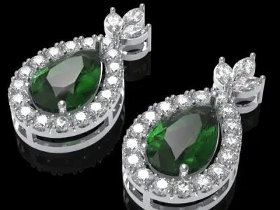 Teardrop Earrings 3D print model