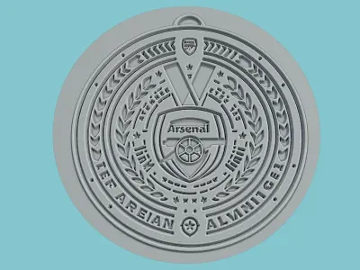 Arsenal FC Medallion Football 3D print model
