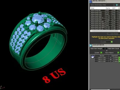 Luxury Men Rings Designs 5MR095 3D print model