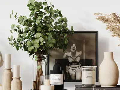 Decorative Set 243 Low-poly 3D model