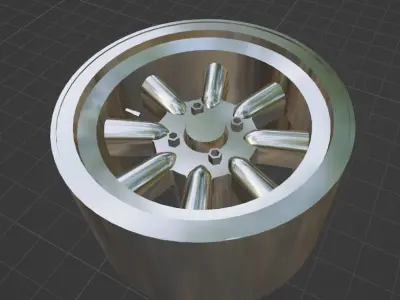 RS Watanabe 8 spoke Wheels Rims 3D Print Ready Model  3D print model