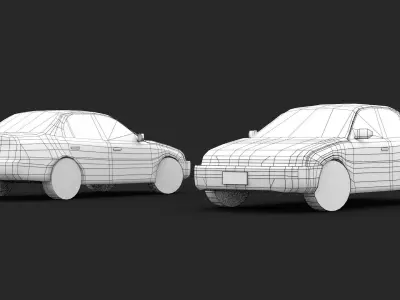 Low Poly Toyota Corolla 1996 Low-poly 3D model