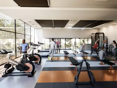 Modern Gym Interior 3D Model Detailed Model Low-poly 3D model