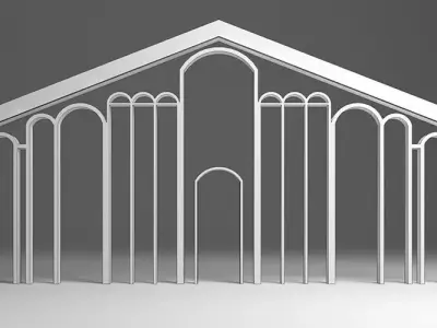 Arch Wall 3D model