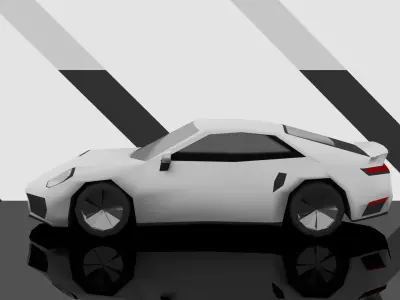 Low-poly Porsche 911 turbo s 992 Low-poly 3D model