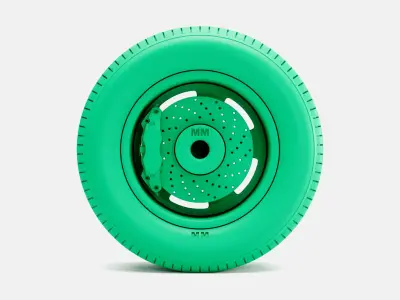 15x8 Torq Thrust D Wheel Goodyear Blue Streak 600 Tire 3D print model