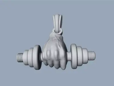 Dumbbell Pendant - Colgante Mancuerna 3D print model