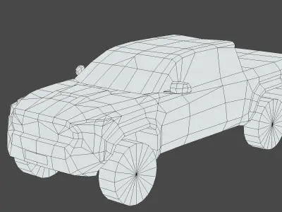 Toyota Tacoma 2024 Low-poly 3D model