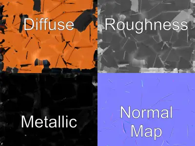 Dual Canopy Umbrella for D Visualization model pack Low-poly 3D model