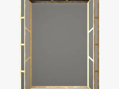 Paragon aged gold mirror 3D model