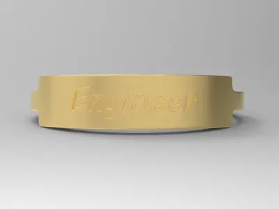 Engineer Female Ring Gold 3D print model