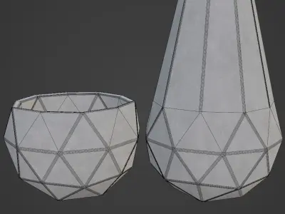 stylized vase for decoration low-poly game ready Low-poly 3D model