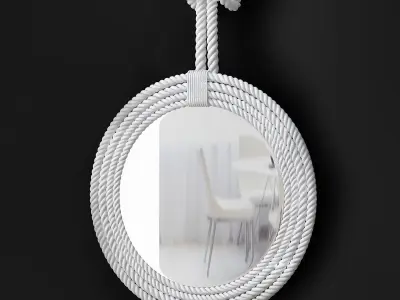 Mirrors collection low poly 3d model rope mirror Low-poly 3D model