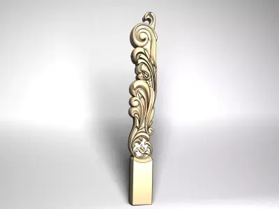 Carved baluster 3D print model