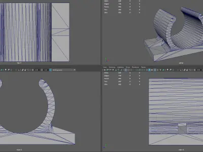 U-CLIP stainless steel bracket 3D print model