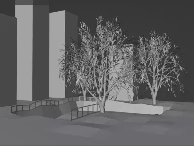 Pocket Park Free low-poly 3D model