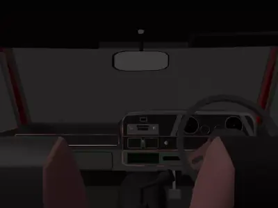 Corolla E70 series Low-poly 3D model