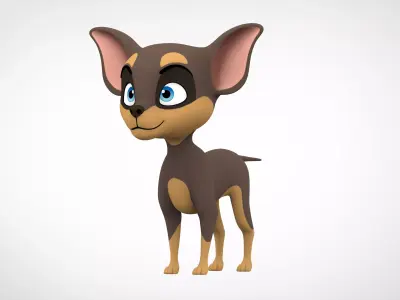 Chihuahua  Low-poly 3D model
