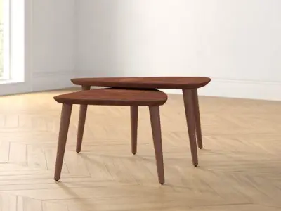 Miles 3 Legs 2 Nesting Tables Free 3D model