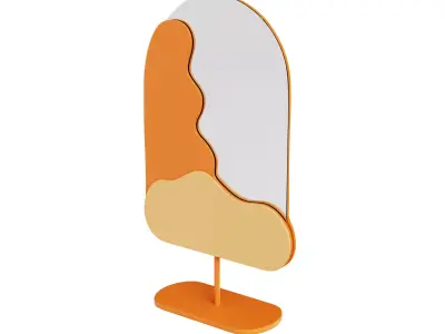 Tiny Decorative Table Mirror 3D model