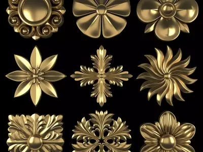 Ornament Element Pack 16 3D model