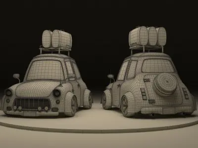 Cartoon Car FIAT 3D model
