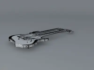 ESP Custom shop F series double neck guitar Free 3D model