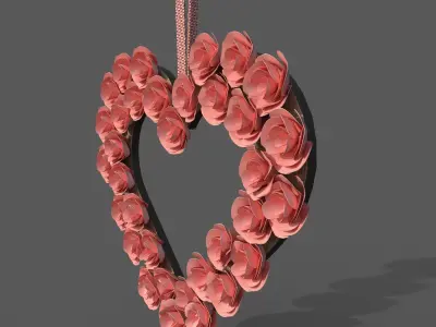 Wreaths with roses 3D model