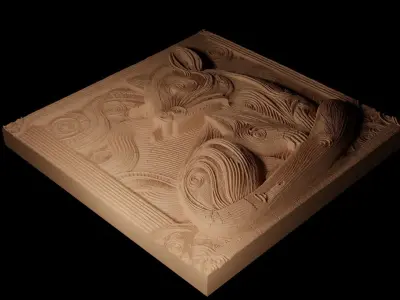 Quoll CNC 3d Print High Relief Sand Casting 3D print model