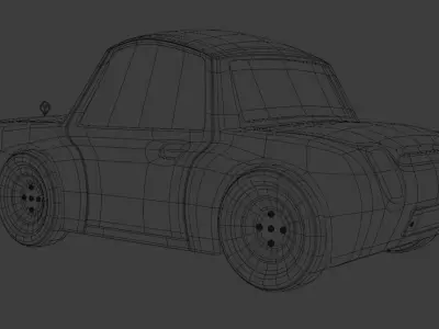 car model cartoon Low-poly 3D model