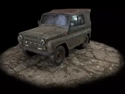 UAZ 469 Low-poly 3D model
