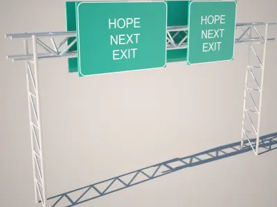 Highway Sign 3D model
